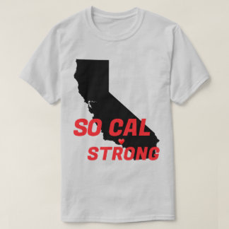 Camiseta SO CAL FUERTE Red Blk CA Sólido Corazón