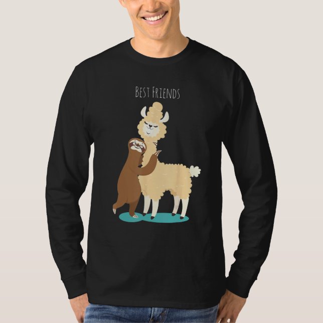 Camiseta So Cute alpaca with sloth lazy bear (Anverso)