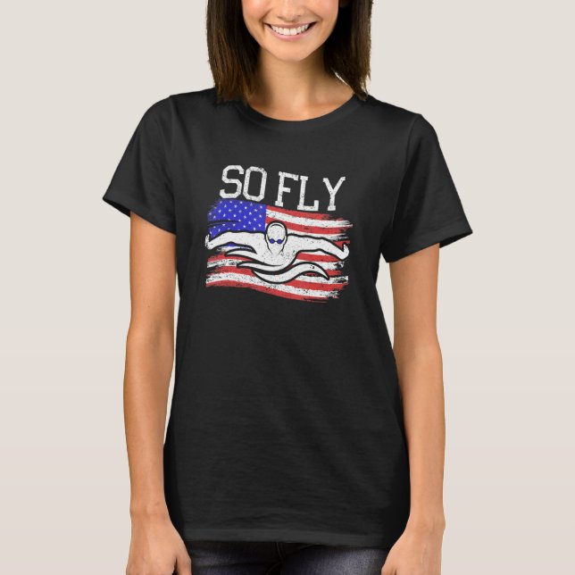 Camiseta So Fly USA Equipo De Natación Deportivo Atleta US  (Anverso)