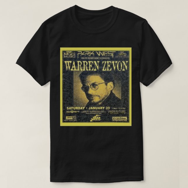 Camiseta So Funny Warren Art Zevon Classic Fans (Diseño del anverso)