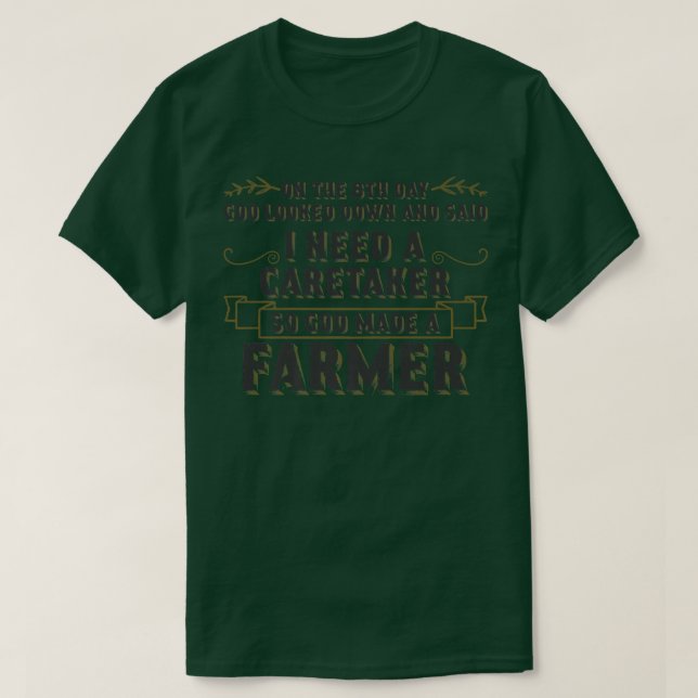 Camiseta So God Made a Farmer Farming Agriculture   (Diseño del anverso)