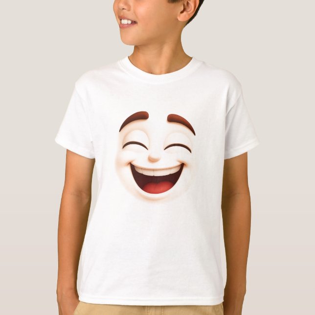 Camiseta So happy – big laughing emoji face (Anverso)