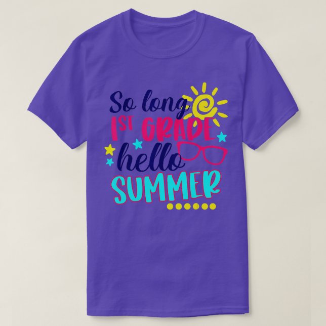 Camiseta So Long 1st Grade Hello Pool Last Day Of School Su (Diseño del anverso)