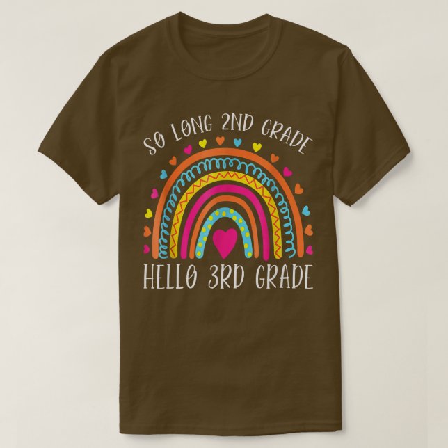 Camiseta SO LONG 2nd GRADE HELLO 3rd GRADE Teacher Student  (Diseño del anverso)