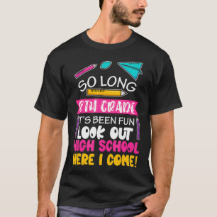 Camiseta So Long 8º grado Hola secundaria escuela secundari