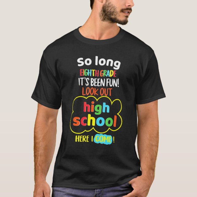 Camiseta So Long 8Grado Hola Graduación Secundaria (Anverso)
