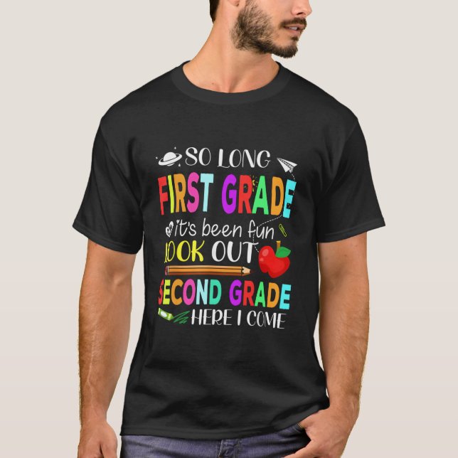 Camiseta So Long First Grade Second Grade Here I Come Gradu (Anverso)
