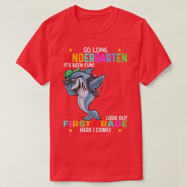 Camiseta So Long Kindergarten First Day 1st Grade Cool Shar (Diseño del anverso)