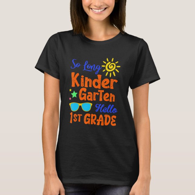 Camiseta So Long Kindergarten Hello 1º grado Maacher Stud (Anverso)