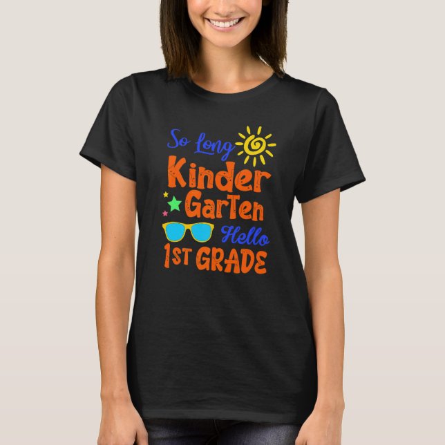 Camiseta So Long Kindergarten Hello 1º grado Maacher Stud (Anverso)