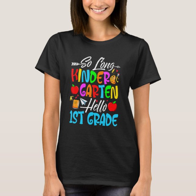 Camiseta So Long Kindergarten Hola 1er grado Primer Día de (Anverso)