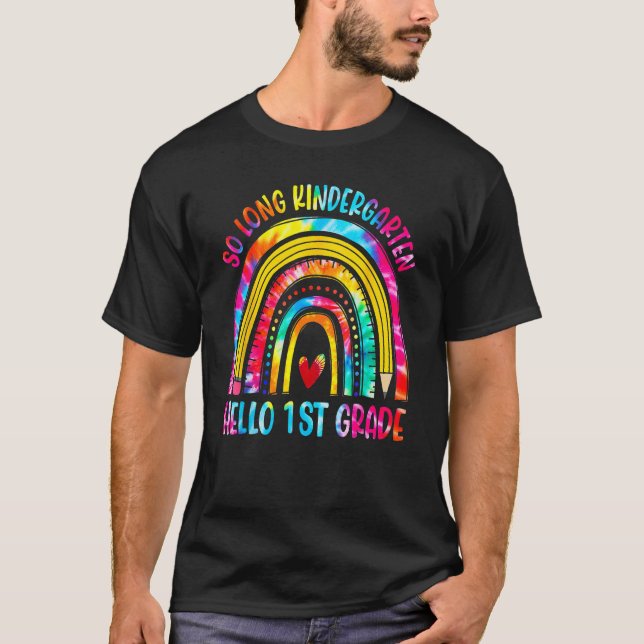 Camiseta So Long Kindergarten Hola Chica negro de primer gr (Anverso)
