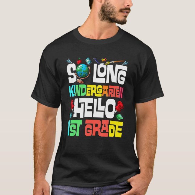 Camiseta So Long Kindergarten Hola Primer Grado Infantil (Anverso)