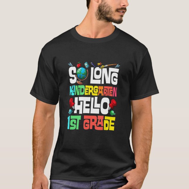 Camiseta So Long Kindergarten Hola Primer Grado Infantil (Anverso)