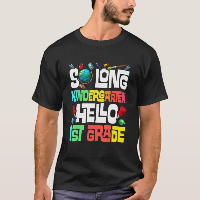 Camiseta So Long Kindergarten Hola Primer Grado Infantil (Anverso)
