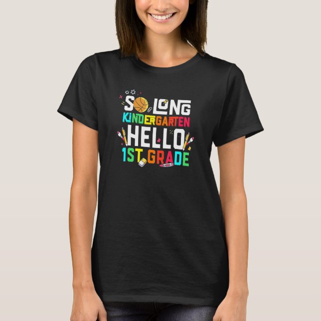 Camiseta So Long Kindergarten Hola Primer Grado Infantil (Anverso)