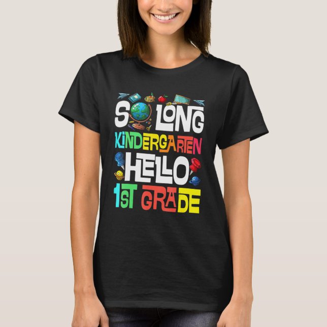 Camiseta So Long Kindergarten Hola Primer Grado Infantil (Anverso)