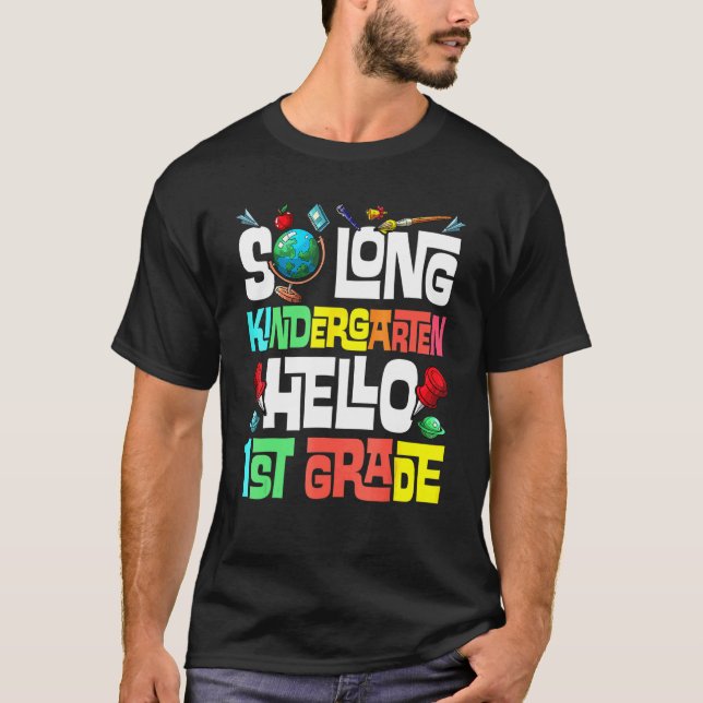 Camiseta So Long Kindergarten Hola Primer Grado Infantil (Anverso)