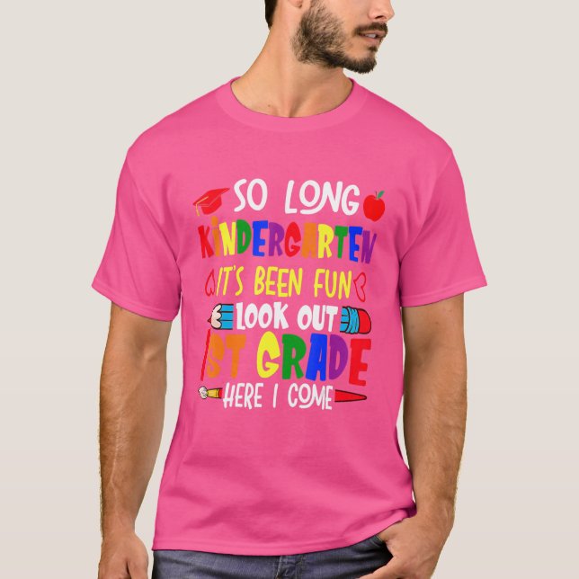 Camiseta So Long Kindergarten Hola Primer Grado Infantil (Anverso)