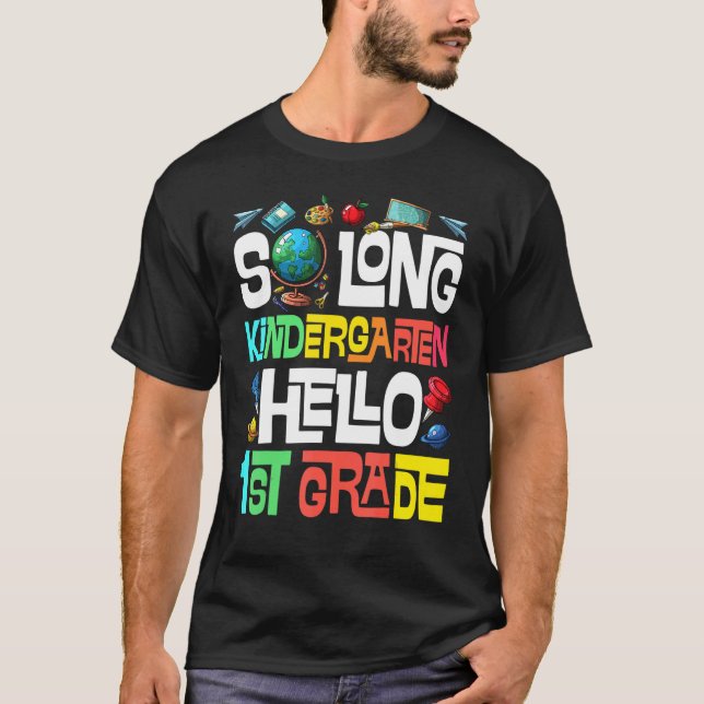 Camiseta So Long Kindergarten Hola Primer Grado Infantil (Anverso)