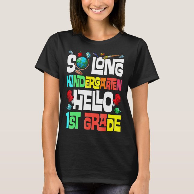 Camiseta So Long Kindergarten Hola Primer Grado Infantil (Anverso)