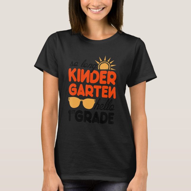 Camiseta So Long Kindergarten Hola profesor de primer grado (Anverso)