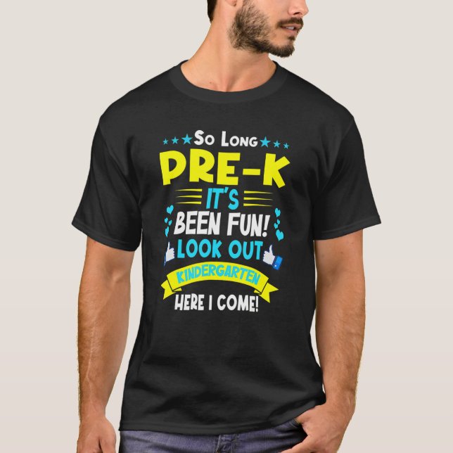 Camiseta So Long Pre K Kindergarten Graduation Last Day Of  (Anverso)