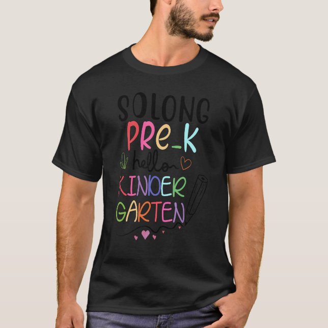 Camiseta So Long Preescolar Hello Kindergarten Pre K Gradua (Anverso)