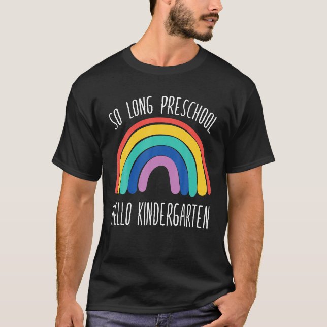 Camiseta So Long Preescolar Hello Kindergarten Pre-K Rainbo (Anverso)
