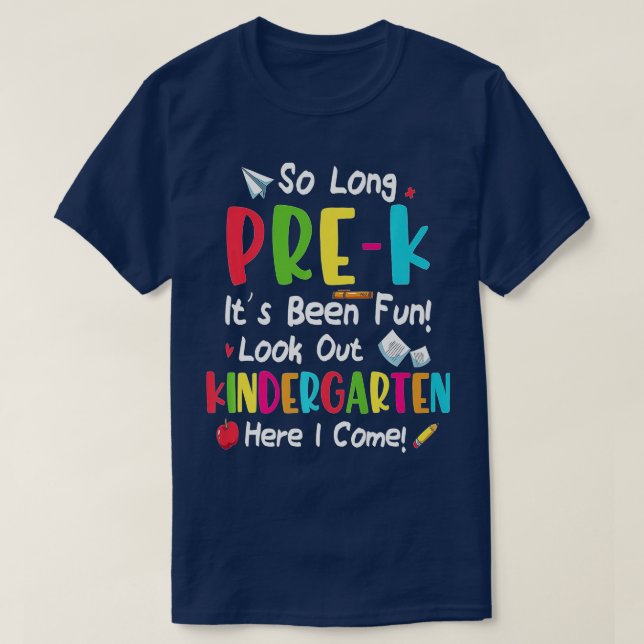 Camiseta So Long PreK Kindergarten Here I Come Graduation P (Diseño del anverso)