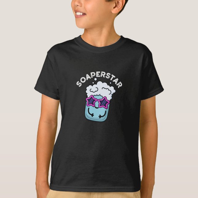 Camiseta Soaperstar Funny Soap Pun Dark BG (Anverso)