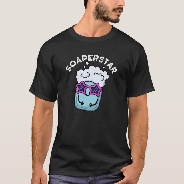 Camiseta Soaperstar Funny Soap Pun Dark BG (Anverso)