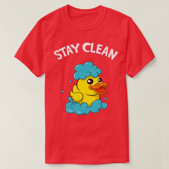 Camiseta Soapmaker Stay Clean Funny Bath Duck (Diseño del anverso)