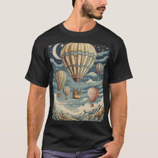 Camiseta Soar nostálgico: Globos antiguos de aire caliente 