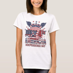 Camiseta Soars de libertad - Majestic Bald Eagle 4 de julio
