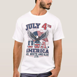 Camiseta Soars de libertad - Majestic Bald Eagle 4 de julio