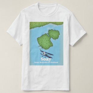 Camiseta Soay Hébridas Interiores de Escocia mapa