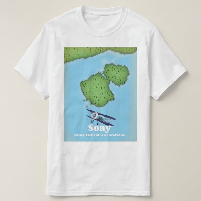 Camiseta Soay Hébridas Interiores de Escocia mapa (Diseño del anverso)