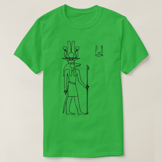 Camiseta Sobek Antiguo Dios Egipcio Hieroglífico (Diseño del anverso)