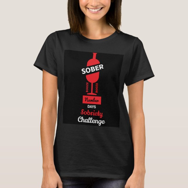 Camiseta Sober AF para recuperación de adictos alc (Anverso)
