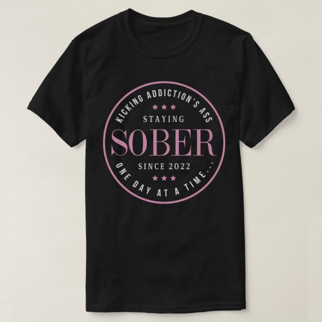 Camiseta Sober desde 2022 Cita de recuperación de la sobrie (Diseño del anverso)