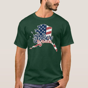Camiseta Sober En Alaska Textura Vintage TShirt