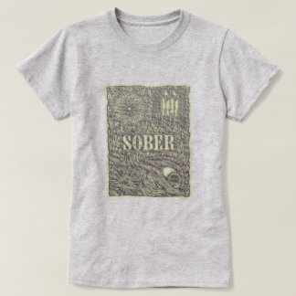 Camiseta Sober Etched poster gráfico detallado