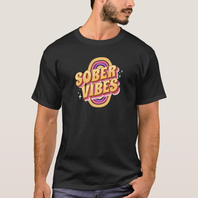 Camiseta Sober Vibes Recuperación AA Sobriedad (Anverso)