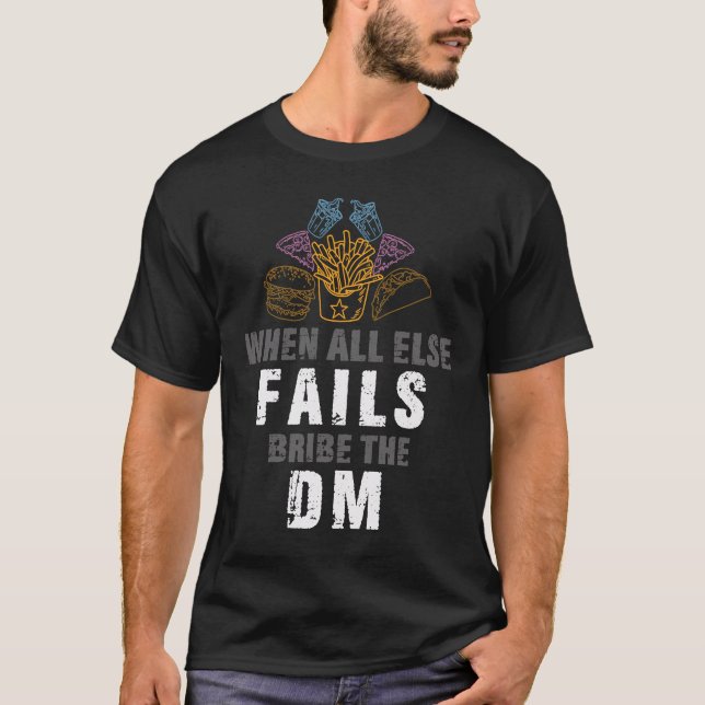 Camiseta sobornar al dm por dragons rpg Monstruo mazmorra R (Anverso)