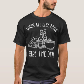 Camiseta Soborno al jugador del dragón DM Tabletop RPG Dice
