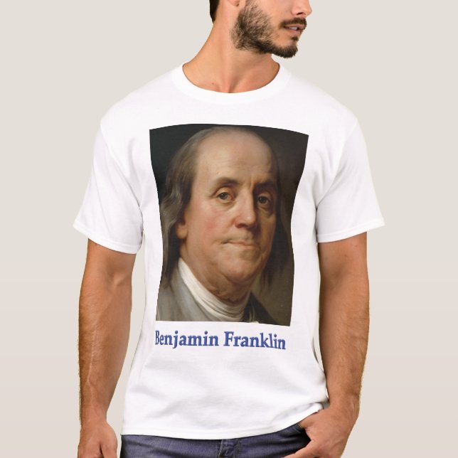 Camiseta sobre Ben Franklin, ciencia y progreso (Anverso)
