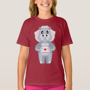 Camiseta Sobre de boda de la novia hipopótamo