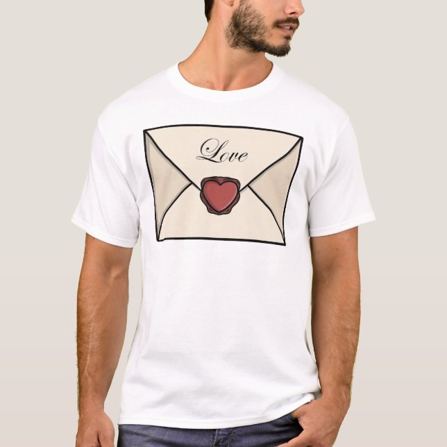 Camiseta Sobre de Carta de Amor Adorable (Anverso)