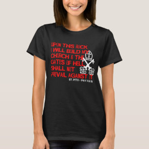 Camiseta Sobre esta roca San Pedro Cristo Católico